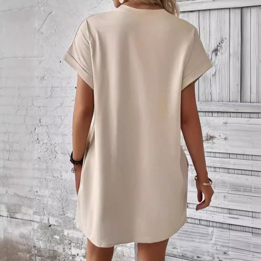 Robe t-shirt à manches chauve-souris avec motif papillon et lettres